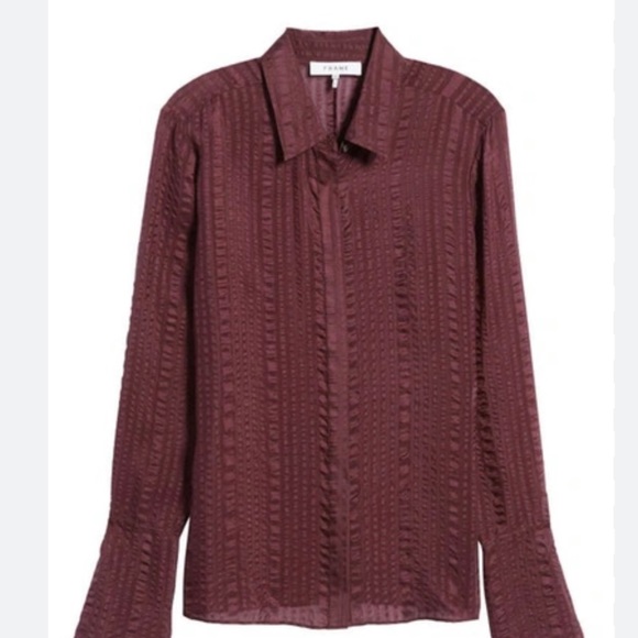 Frame Cabernet long sleeve silk blouse - Picture 1 of 10